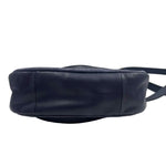 Bottom FOSSIL Navy Blue Pebbled & Suede Leather SKYLAR Crossbody Purse