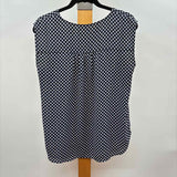 Loft Women's Size S Navy Print Sleeveless Shirt