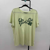Lucky Brand Women's Size 1X Green Words T-Shirt