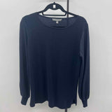 Neiman Marcus Women's Size L Navy Solid Sweater