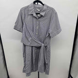 Free Assembly Women's Size 20 Blue Stripe Dress