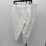 Zac & Rachel Women's Size 20W White Solid Capris