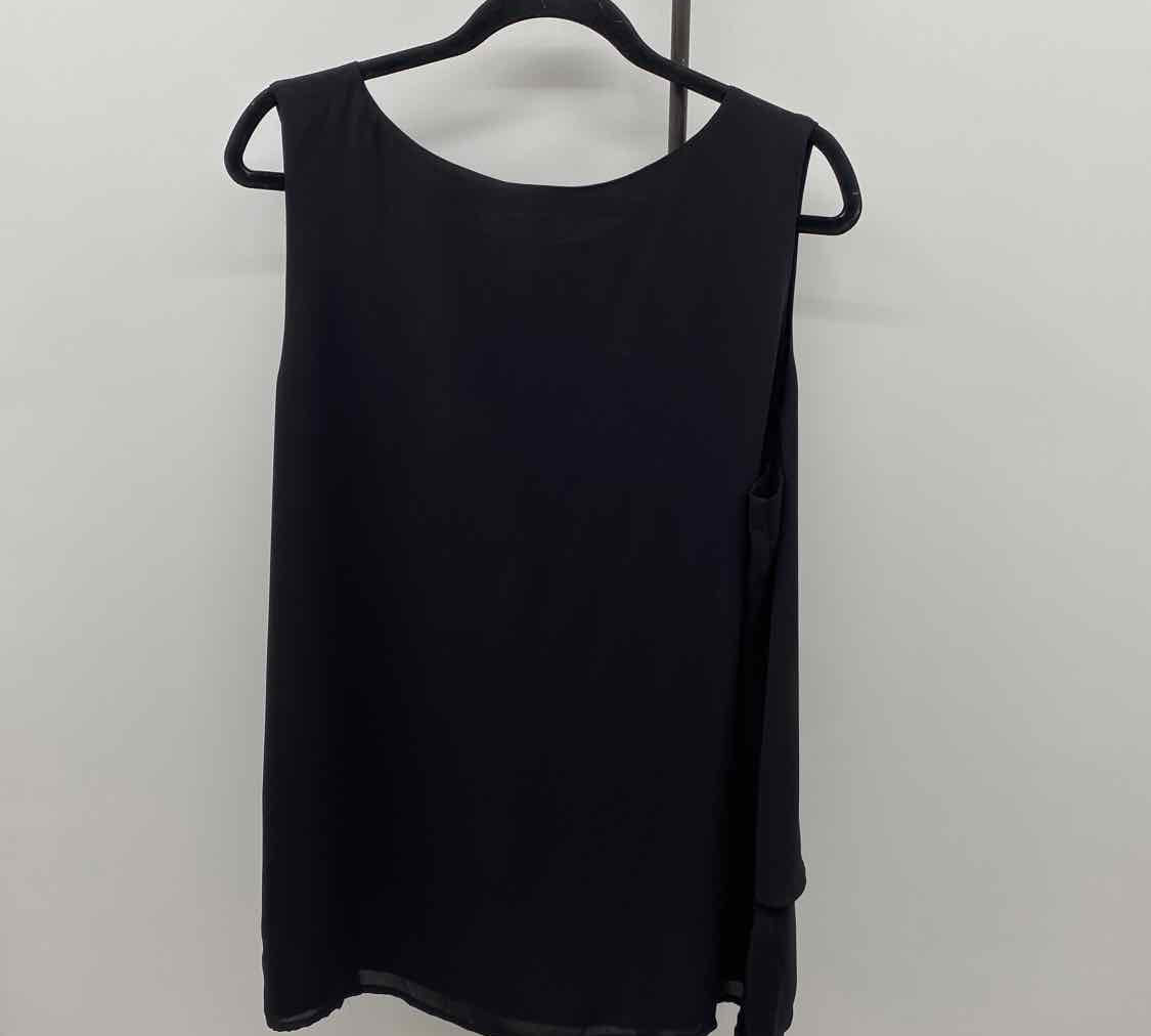 Chico's Women's Size XL Black Solid Sleeveless Shirt