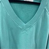 Perfect White Tee Women's Size M Green Solid Sweatshirt