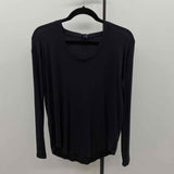 Athleta Women's Size XS Black Ribbed Long Sleeve Shirt