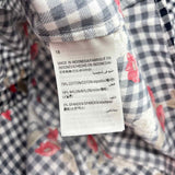 Charter Club Women's Size XL Navy Checkered Sleeveless Shirt
