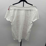 Loft Women's Size L Red Patriotic Short Sleeve Shirt
