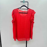 Zac & Rachel Women's Size 1X Watermelon Textured Short Sleeve Shirt