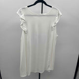 Ninexis Women's Size 3X White Solid Sleeveless Shirt