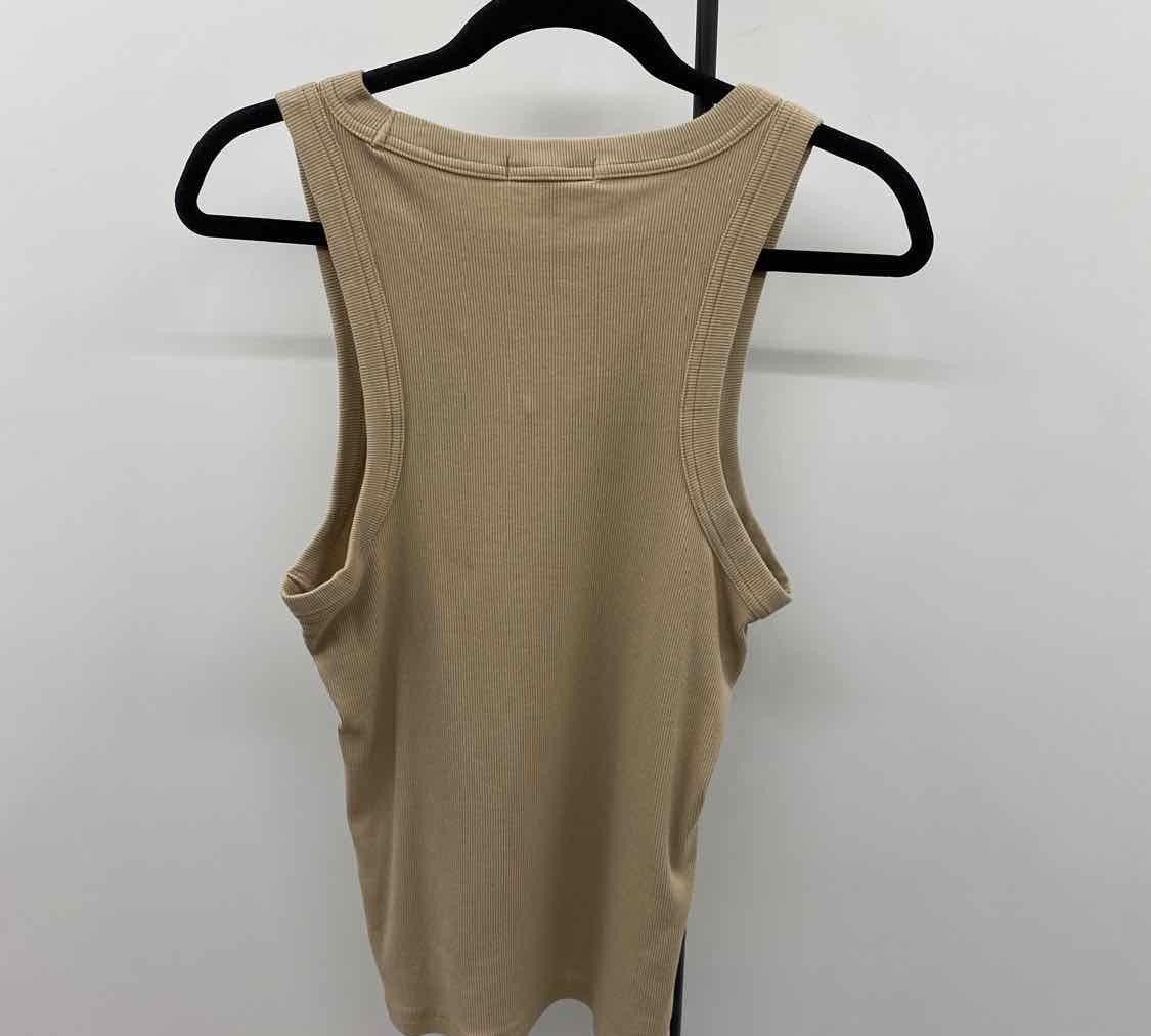 Banana Republic Women's Size M Tan Ribbed Sleeveless Shirt