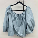 Mare Mare Women's Size L Light Blue Solid Long Sleeve Shirt