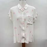 Rails Women's Size M White Misc. Short Sleeve Shirt