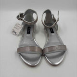 White House Black Market Women's Shoe Size 7 Silver Textured Flats
