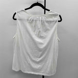 Loft Women's Size L White Textured Sleeveless Shirt