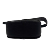 Bottom COACH Black Leather KLEO Buckle SaddleBag Crossbody Purse