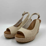 Toms Women's Shoe Size 8 Ivory Shimmer Wedges
