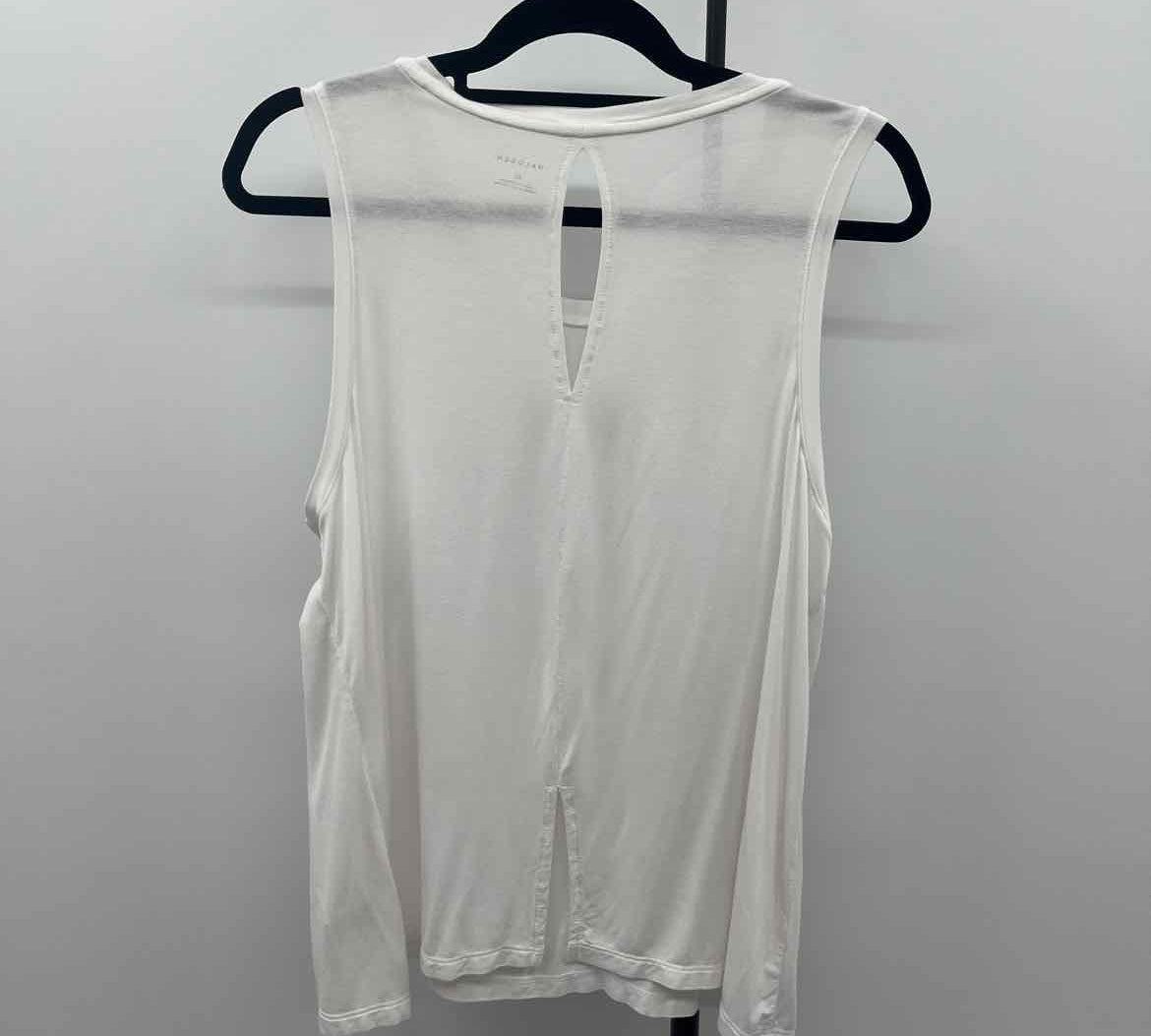 Halogen Women's Size XL White Solid Sleeveless Shirt