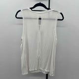 Halogen Women's Size XL White Solid Sleeveless Shirt