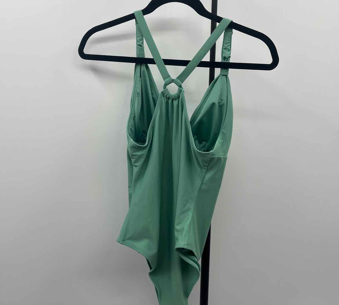 Cupshe Women's Size L Green Solid Swimsuit - 1 Piece