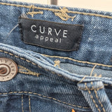 curve appeal Women's Size 4 Blue Solid Jeans