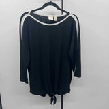 Chico's Women's Size XL Black Solid Long Sleeve Shirt