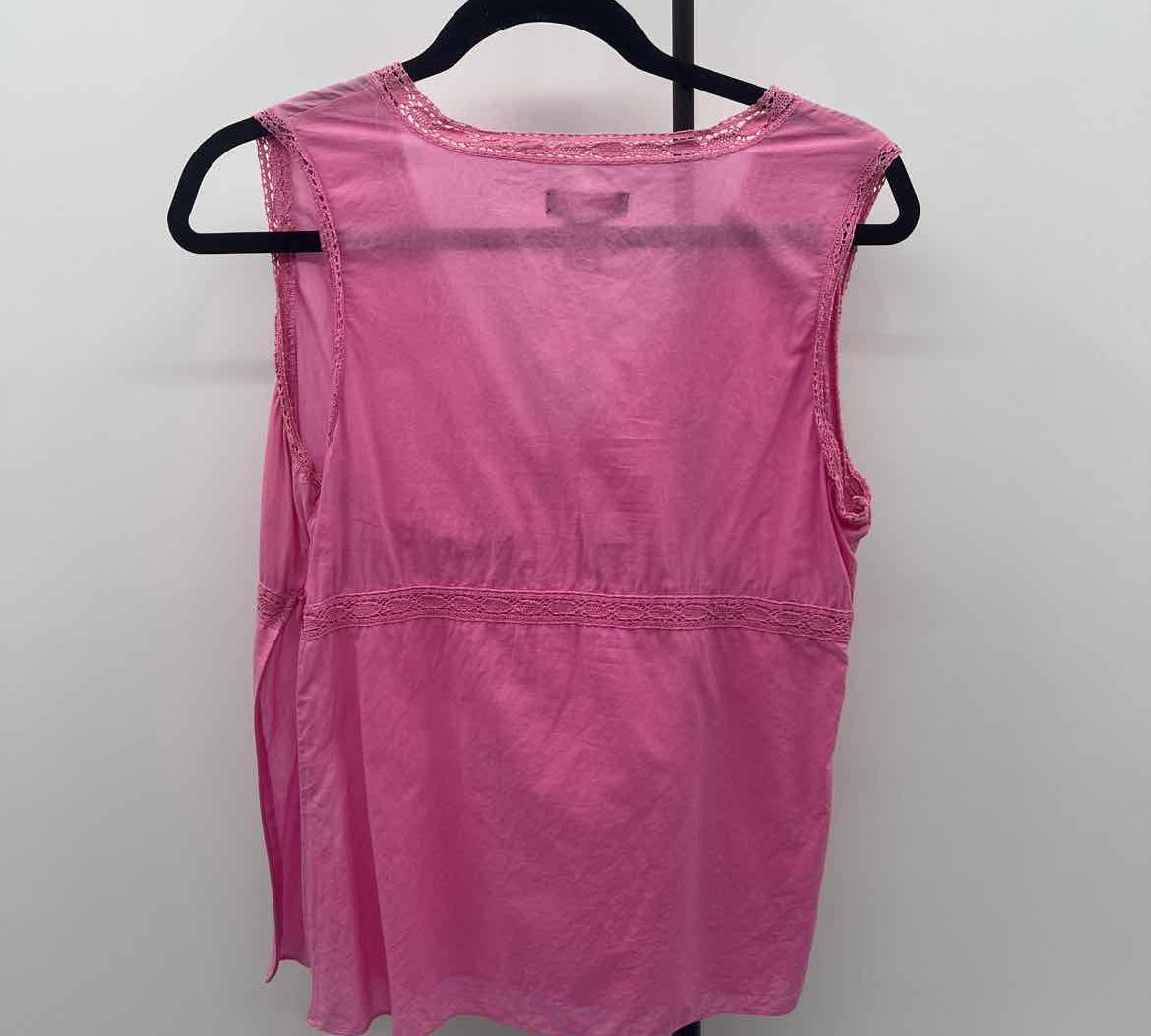 Banana Republic Women's Size M Pink Lace Short Sleeve Shirt