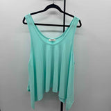 Zenana Women's Size L Aqua Solid Tank