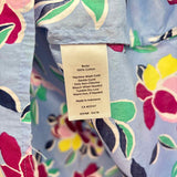 Talbots Women's Size M Blue Floral Sleeveless Shirt
