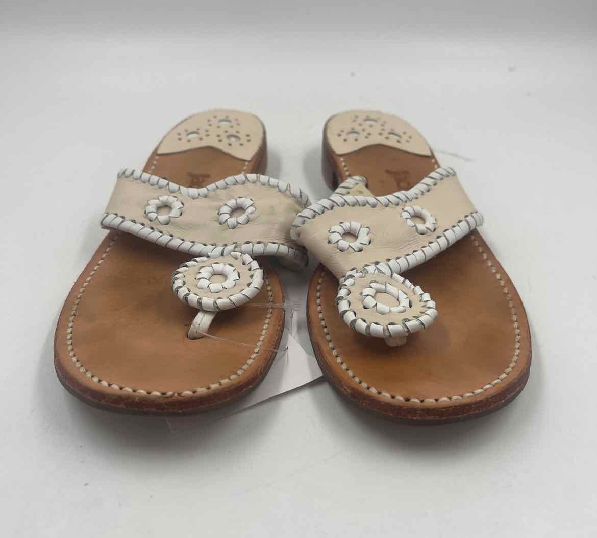 Jack Rogers Women's Shoe Size 8 Ivory Solid Sandals