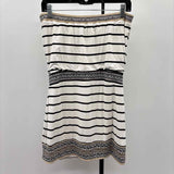 White House Black Market Women's Size 6 White Stripe Dress