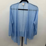 Nic + Zoe Women's Size XXL Light Blue Solid Cardigan