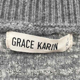 Grace Karin Women's Size XL Gray Textured Cardigan