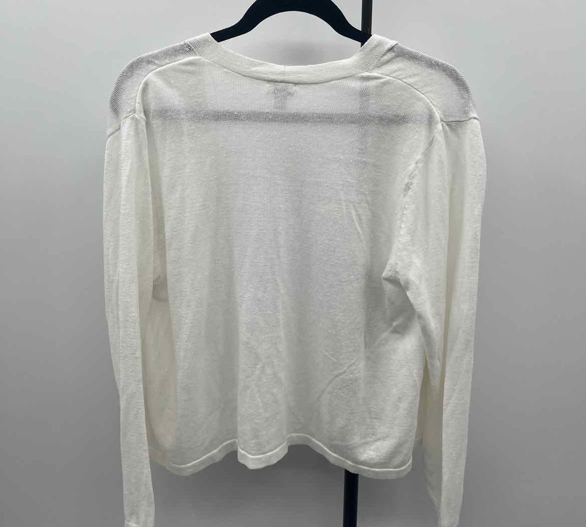JJill Women's Size XLP White Solid Cardigan