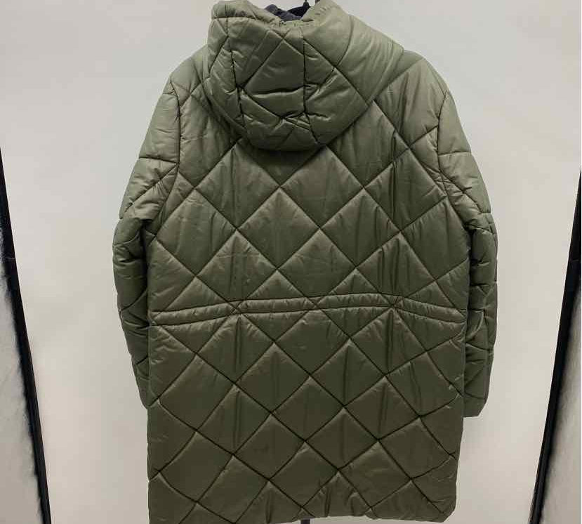 Sebby Women's Size XL Green Solid Coat