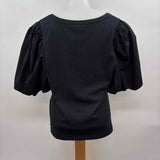 Rails Women's Size XL Black Solid Short Sleeve Shirt