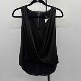 White House Black Market Women's Size xxs Black Solid Sleeveless Shirt