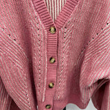 New In Women's Size 1X Mauve Ribbed Cardigan