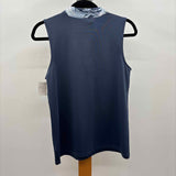 Tommy Bahama Women's Size L Navy Leaf Sleeveless Shirt