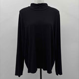 Eileen Fisher Women's Size XL Black Solid Long Sleeve Shirt
