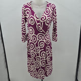 Diane Von Furstenberg Women's Size 4 Purple Swirls Dress