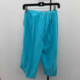 Oh My Gauze Women's Size 12/14 Aqua Textured Capris