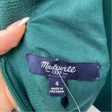 Madewell Junior's Size 4 Green Solid Dress