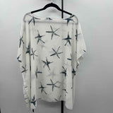 Justin & Taylor Women's Size One Size White Starfish Short Sleeve Shirt