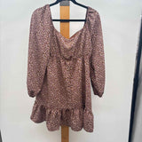 Lily Rose Women's Size 16 Brown Floral Dress