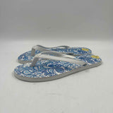 Calypso Women's Shoe Size 7 Blue Paisley Flip Flops