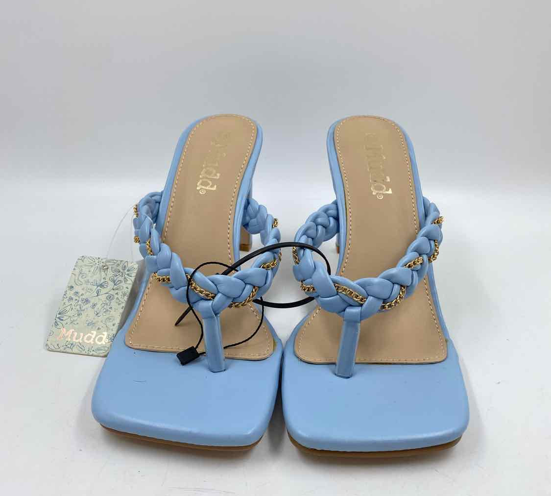 Mudd Women's Shoe Size 8.5 Light Blue Braided Heels