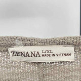Zenana Women's Size L/XL Tan Textured Short Sleeve Shirt