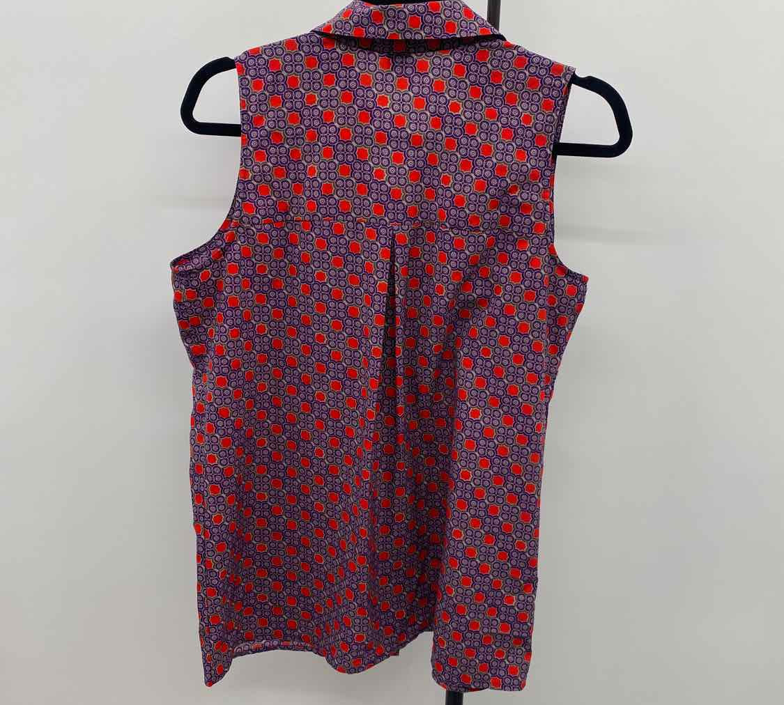 Ann Taylor Women's Size M Purple Circles Sleeveless Shirt