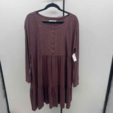 Lucky Brand Women's Size 14 Dusty Purple Solid Dress