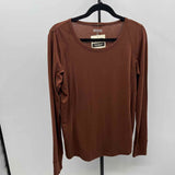 Duluth Trading Co. Women's Size M Brown Solid Long Sleeve Shirt